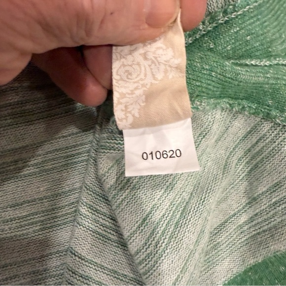 Soft Surroundings Stripe Sweater Twist Accent Green Cotton Blend Size Petite XL - Picture 12 of 12